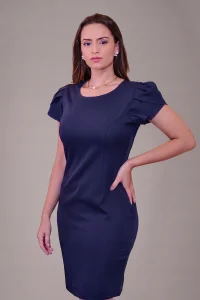 Vestido Manga Curta Microfibra - VTM026
