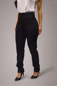 Calça Feminina Bolso Embutido Atrás 3 Botões Microfibra - CLF032