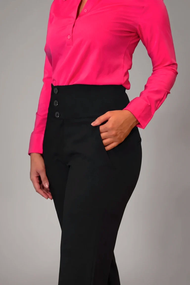 Calça Feminina Alfaiataria 3 Botões Microfibra - CLF033