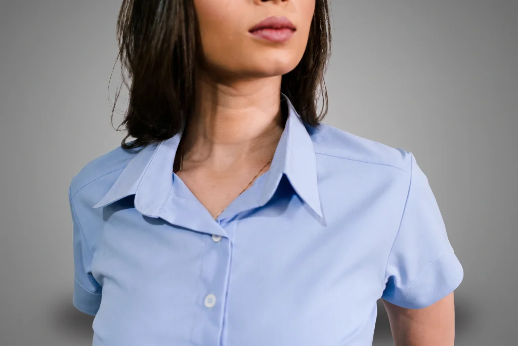 Camisa Social Feminina Manga Curta - CSF004