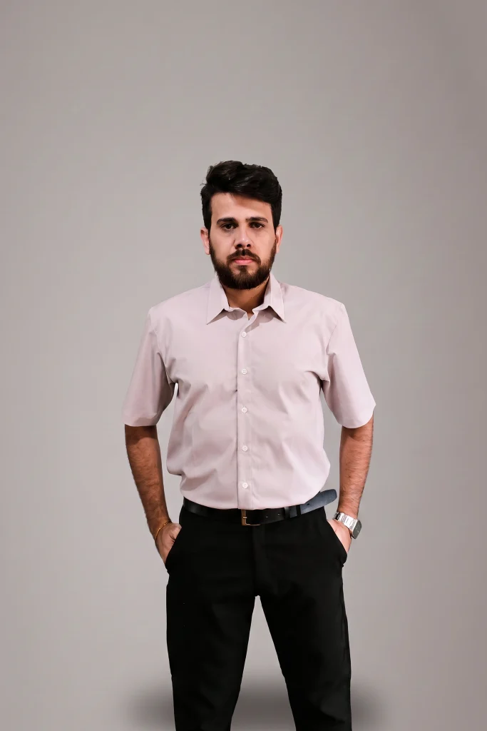 Camisa Social Masculina Manga Curta - CSM006