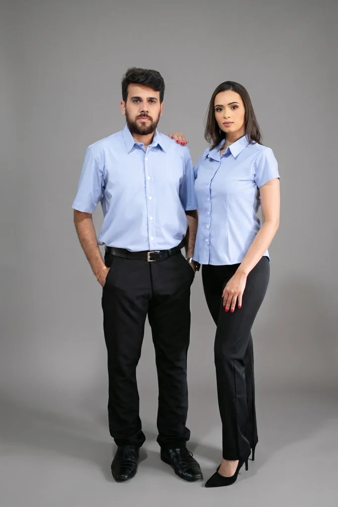 Camisa Social Masculina Manga Curta - CSM006