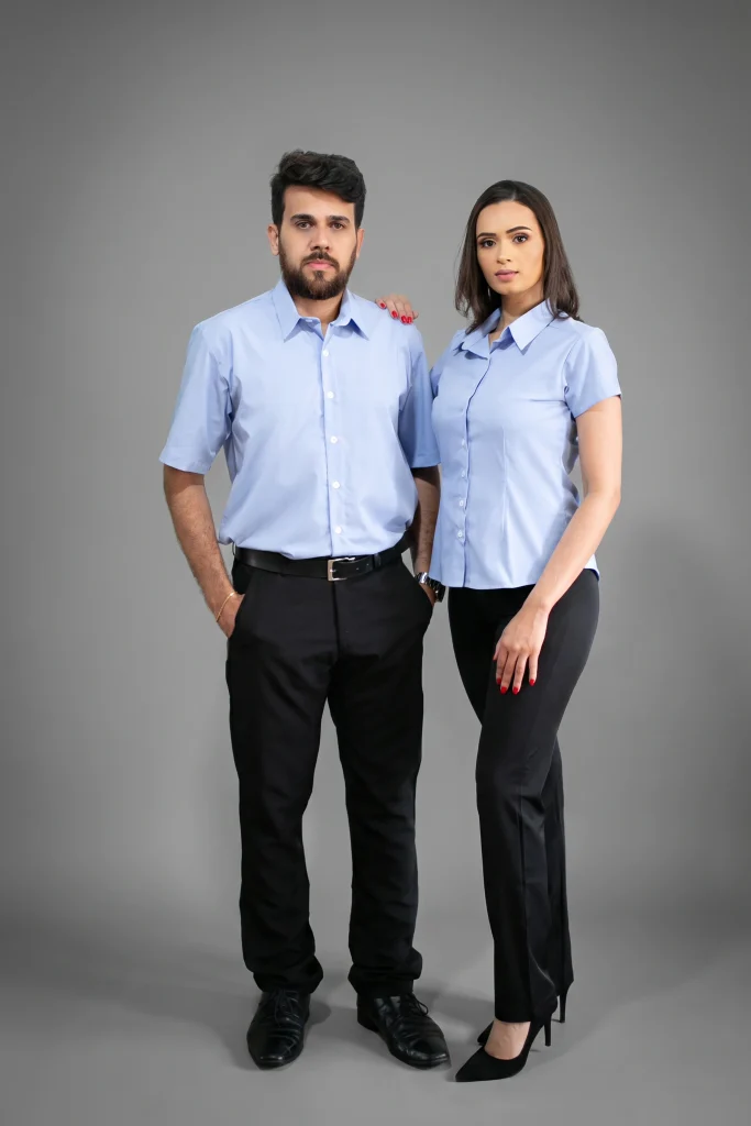 Camisa Social Masculina Manga Curta - CSM006