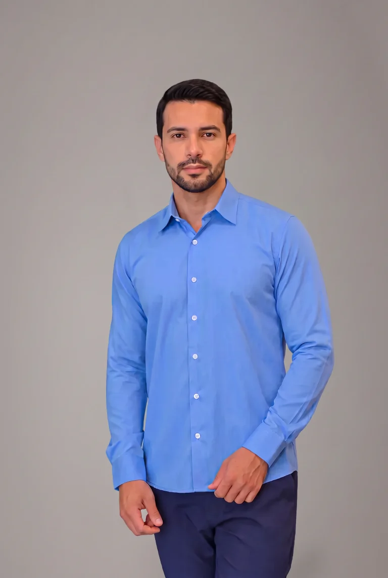 Camisa Social Masculina Manga Longa - CSM025